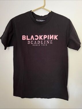 Black Pink Deadline World Tour Tee Shirt K Pop Music Girl Group
